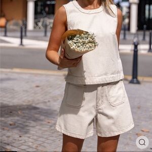 Levi Shorts in Ecru - Petal & Pup - 100% Linen